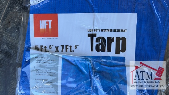 (25) New 5'-6" x 7'-6" Tarps