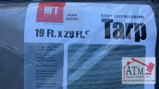 (2) New 19' x 29' Silver Tarps