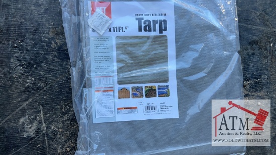 (15) New 8'-4" x 11'-6" Silver Tarps