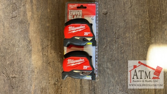 (2) New Milwaukee Tape Measures