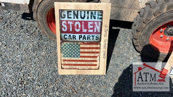 (2) NEW Retro Vintage Signs
