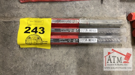 (3) NEW Hilti 1/2" Bits