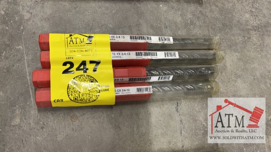 (4) NEW Hilti 3/4" Bits