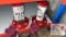 (2) Red Bird Feeders