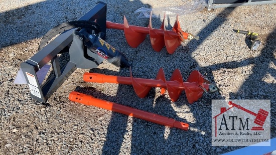 NEW WIG Auger Drive & Bit - Skidsteer Attachment