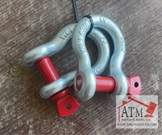 (2) NEW 3/4" Screw Pin Anchor Shackles