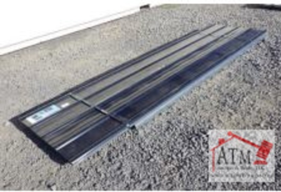 (70) NEW 12' x 3' Black Metal Roof Panels