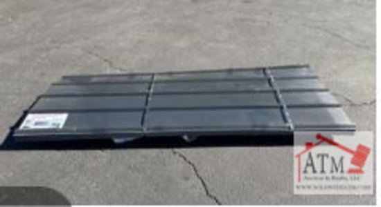 (70) NEW 8' x 3' Grey Metal Roof Panels