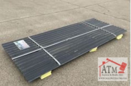 (30) NEW 8' x 3' Black Metal Roof Panels
