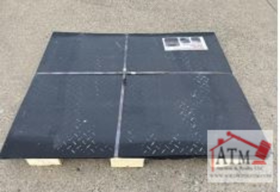 (20) NEW 3' x 4' Black Steel Diamond Plates