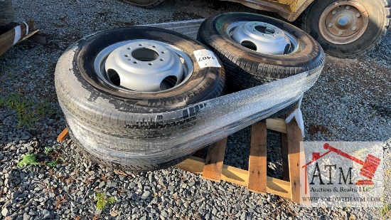 (4) Unused 235/80R16 8-Lug Dually Tires
