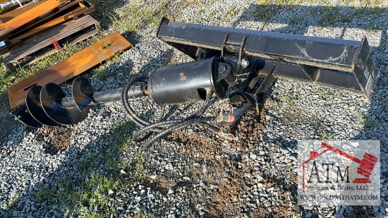 Mower King Auger w/ Bit - Skidsteer Attachment