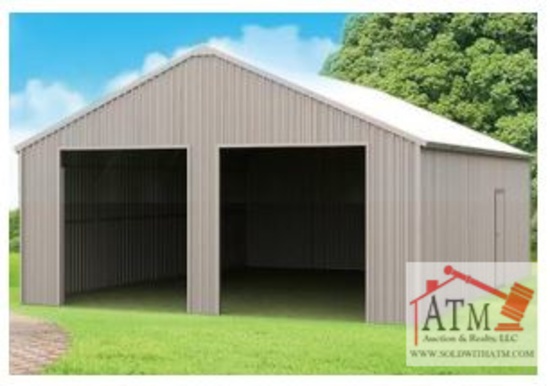 NEW 33' x 25' Double Garage Steel Barn Shed