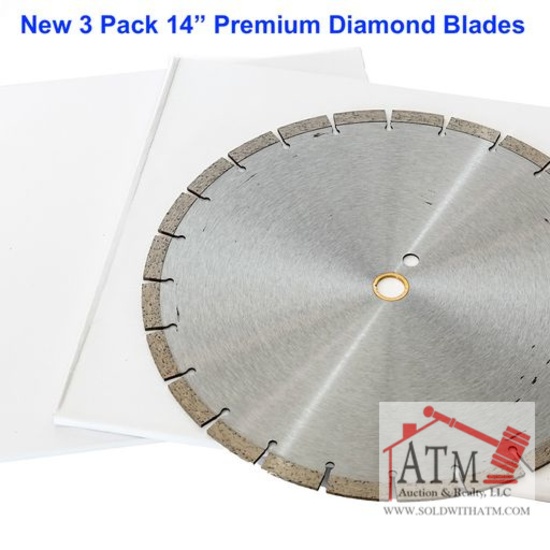 NEW 3pc. 14" Diamond Blades