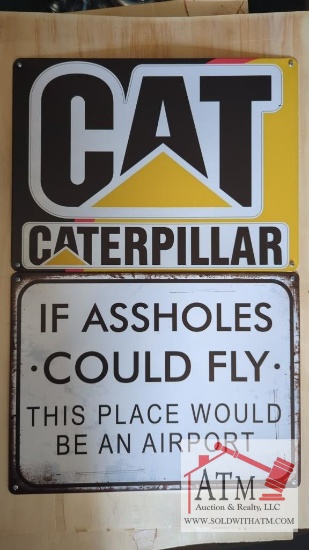 (2) NEW Retro Vintage Signs
