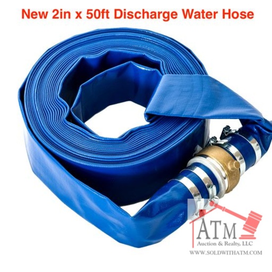 NEW 2” x 50' Discharge Water Hose