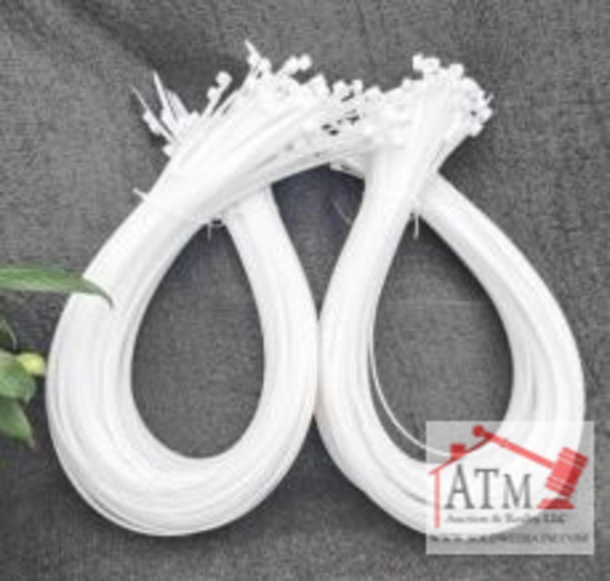 (400) NEW 39" White Large Zip Ties