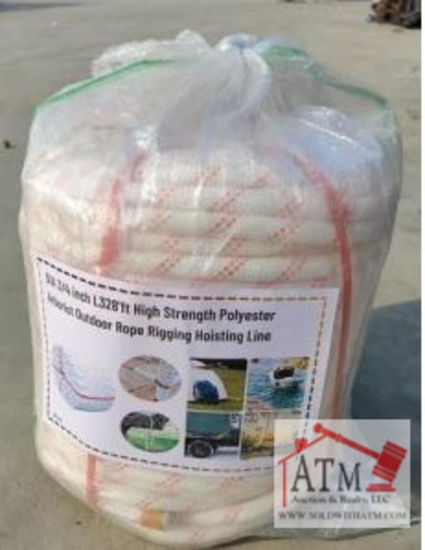NEW 5/8" 328' Polyester Outdoor Rope, 20mm