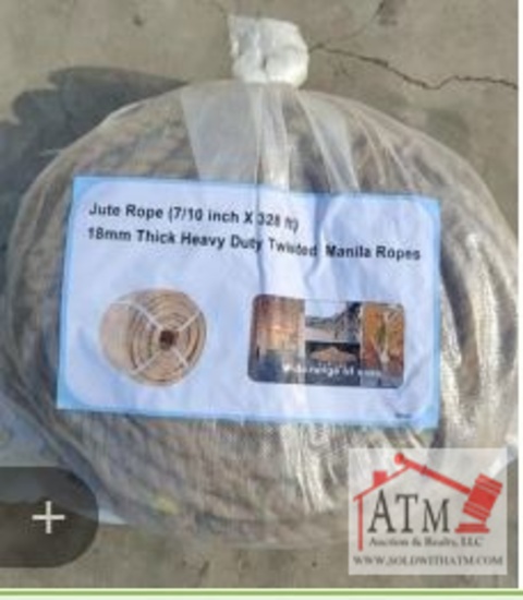 NEW 7/10" 328' Jute Rope