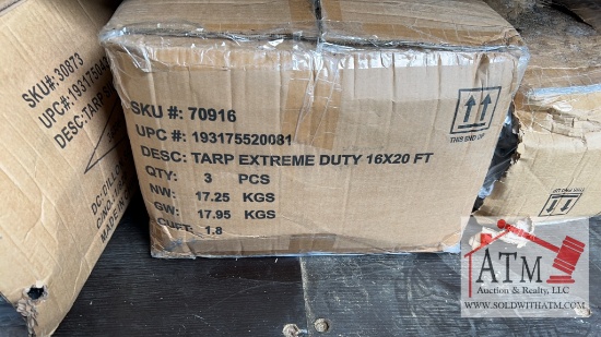 (3) New 16x20 Extreme Duty Tarps