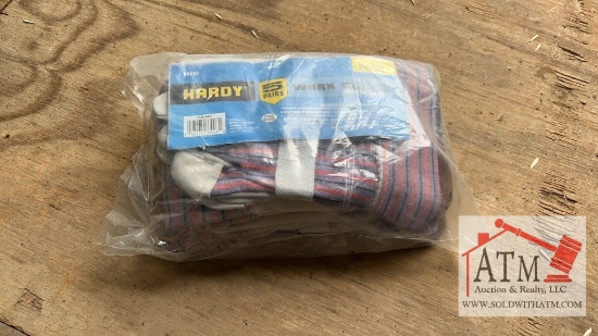 (4) New Packs of Work Gloves