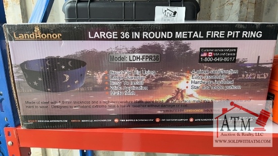 NEW 36" Round Metal Fire Pit Ring