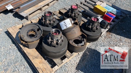 (4) Used 8-Lug Hubs & Brakes