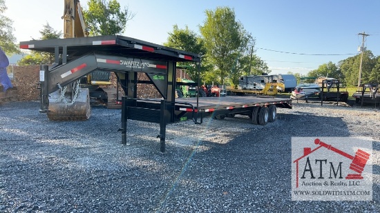 NEW 2023 Swartz Mfg 30' + 5' Flatbed Trailer
