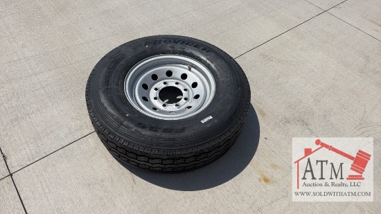 (1) NEW 235/85R-16 14 Ply 8-Lug Tire/Wheel Assy