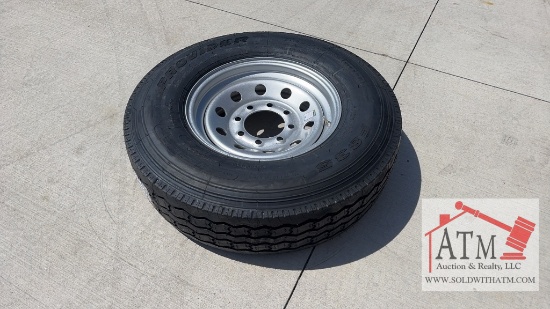 (1) NEW 235/80R-16 14 Ply 8-Lug Tire/Wheel Assy