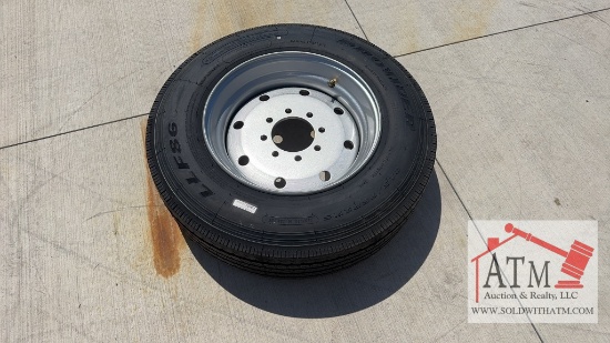 (1) NEW 215/75R-17.5 8-Lug Tire/Wheel Assy