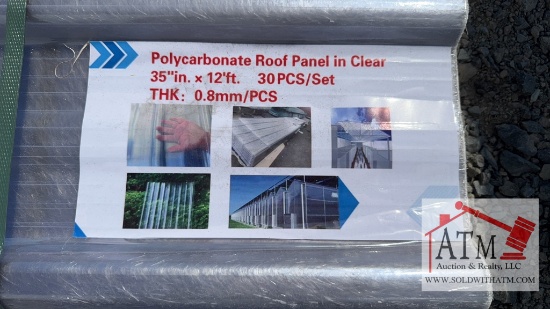 (30) NEW Polycarb Clear Roof Panels