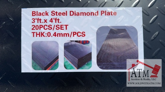 (20) NEW Black Steel Diamond Plates