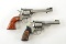 Two Stainless Steel Ruger .22 Revolvers