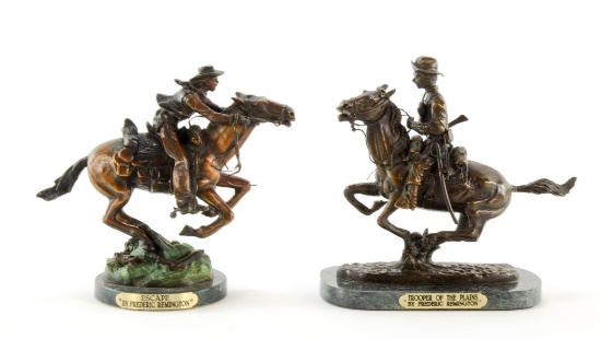 After Frederic Remington: Two Bronzes