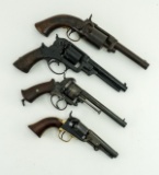 Four Antique Revolvers