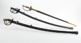 Three 19th Century Military Swords