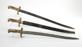 3 US Model 1862 Civil War Zouave Bayonets