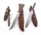 Three Sheath Knives: Dickson, Gerber, Case