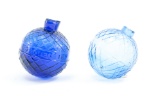 Two Cobalt Glass Target Balls