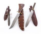 Three Sheath Knives: Dickson, Gerber, Case