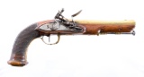 Belgian Brass Barrel Flintlock Pistol
