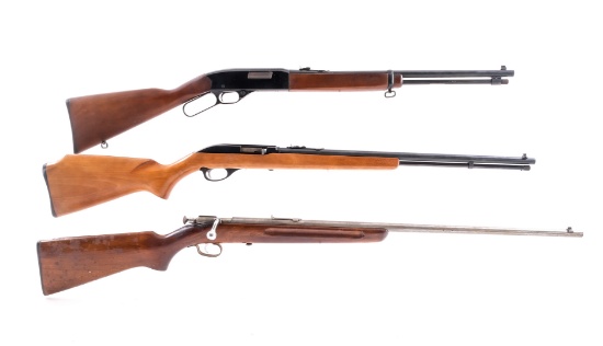Three Winchester & Marlin .22 Rifles