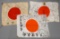 Three WWII Japanese Good Luck Flags: Yosegaki