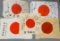 Five WWII Japanese Good Luck Flags: Yosegaki
