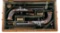 Cased Pair of French Percussion Dueling Pistols
