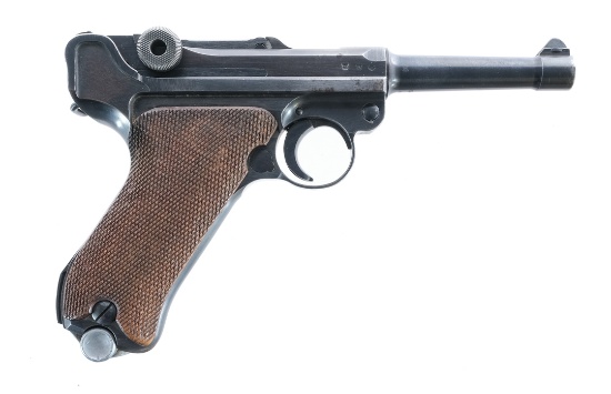 WWII Mauser S/42 Code 1938 9mm P-08 Luger Pistol