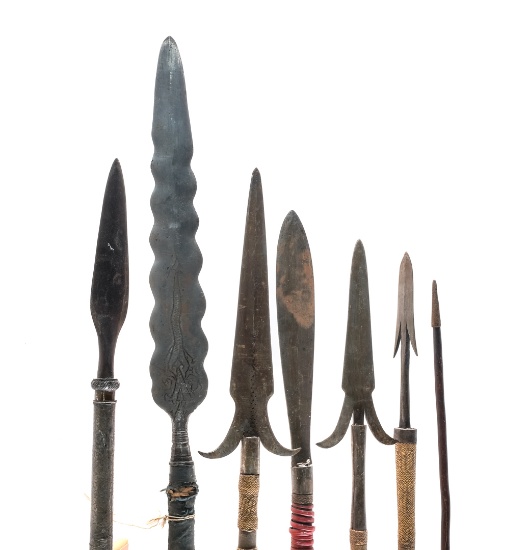 Group of African & Pacific Island Tribal Spears