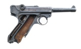 Battle Damaged Mauser 42 Luger 1940 9mm Pistol
