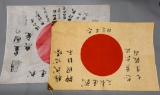 Two WWII Japanese Hinomaru Flags